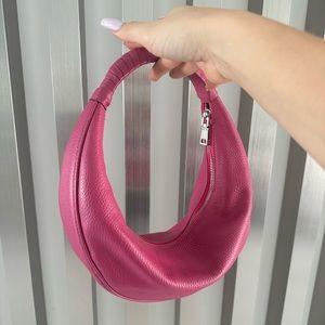Leather bag / moon shape bag